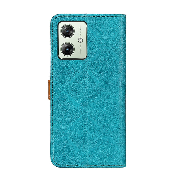 For Motorola Moto G64 5G European Floral Embossed Flip Leather Phone Case