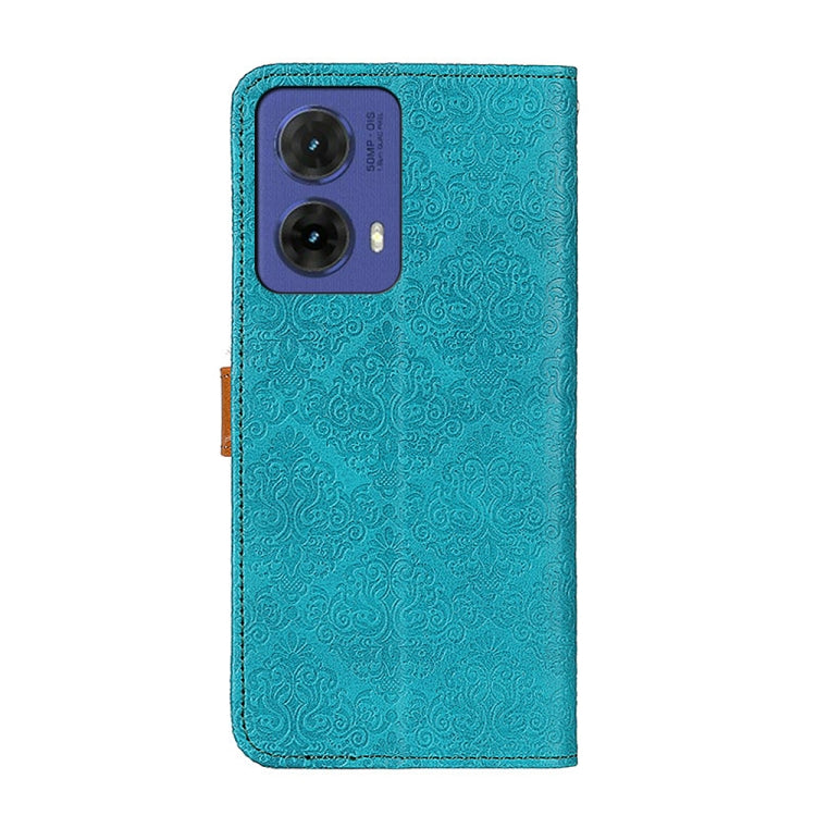 For Motorola Moto G85 European Floral Embossed Flip Leather Phone Case