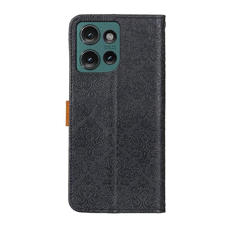 For Motorola Edge 50 Neo European Floral Embossed Flip Leather Phone Case