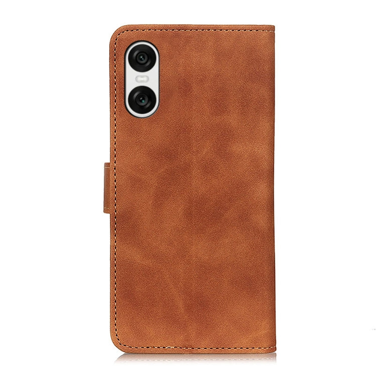 For Sony Xperia 10 VI KHAZNEH Retro Texture Horizontal Flip Leather Phone Case