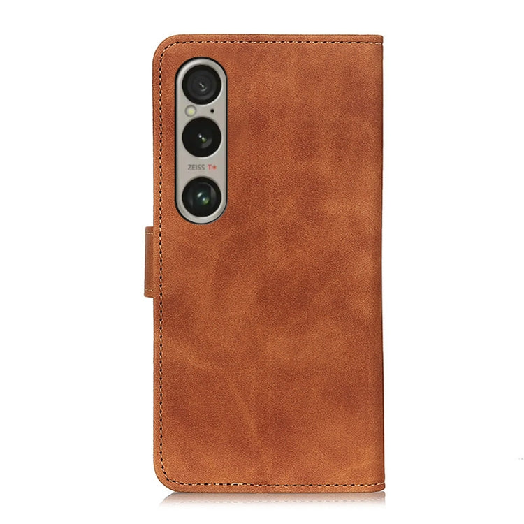 For Sony Xperia 1 VI KHAZNEH Retro Texture Horizontal Flip Leather Phone Case