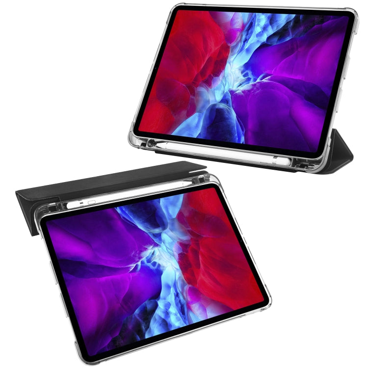 For iPad Pro 11 (2020) / iPad Pro 11(2018) 3-folding Horizontal Flip PU Leather + Shockproof TPU Tablet Case with Holder & Pen Slot