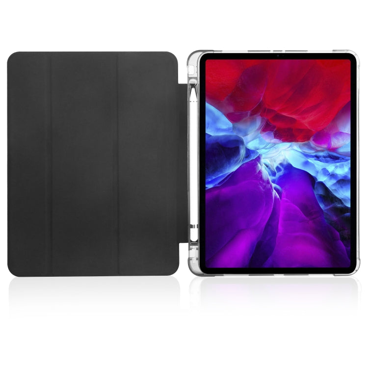 For iPad Pro 11 (2020) / iPad Pro 11(2018) 3-folding Horizontal Flip PU Leather + Shockproof TPU Tablet Case with Holder & Pen Slot