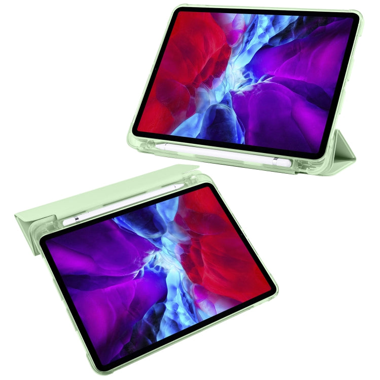 For iPad Pro 11 (2020) / iPad Pro 11(2018) 3-folding Horizontal Flip PU Leather + Shockproof TPU Tablet Case with Holder & Pen Slot