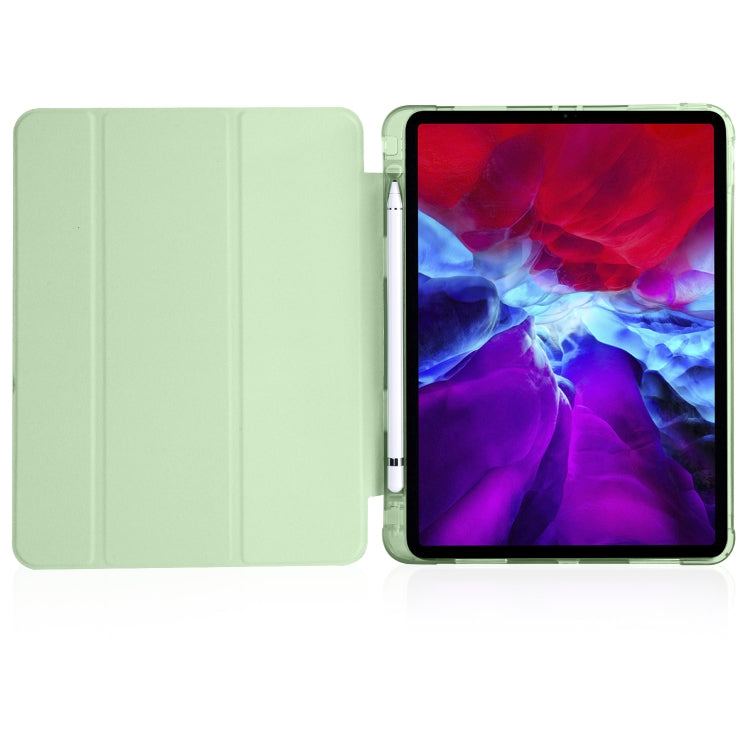 For iPad Pro 11 (2020) / iPad Pro 11(2018) 3-folding Horizontal Flip PU Leather + Shockproof TPU Tablet Case with Holder & Pen Slot