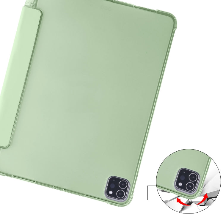 For iPad Pro 11 (2020) / iPad Pro 11(2018) 3-folding Horizontal Flip PU Leather + Shockproof TPU Tablet Case with Holder & Pen Slot
