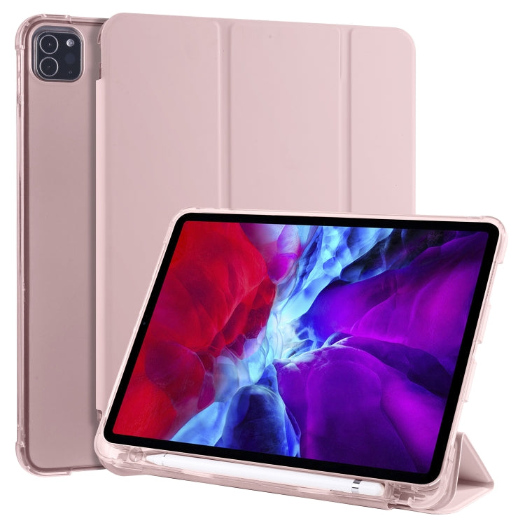 For iPad Pro 11 (2020) / iPad Pro 11(2018) 3-folding Horizontal Flip PU Leather + Shockproof TPU Tablet Case with Holder & Pen Slot