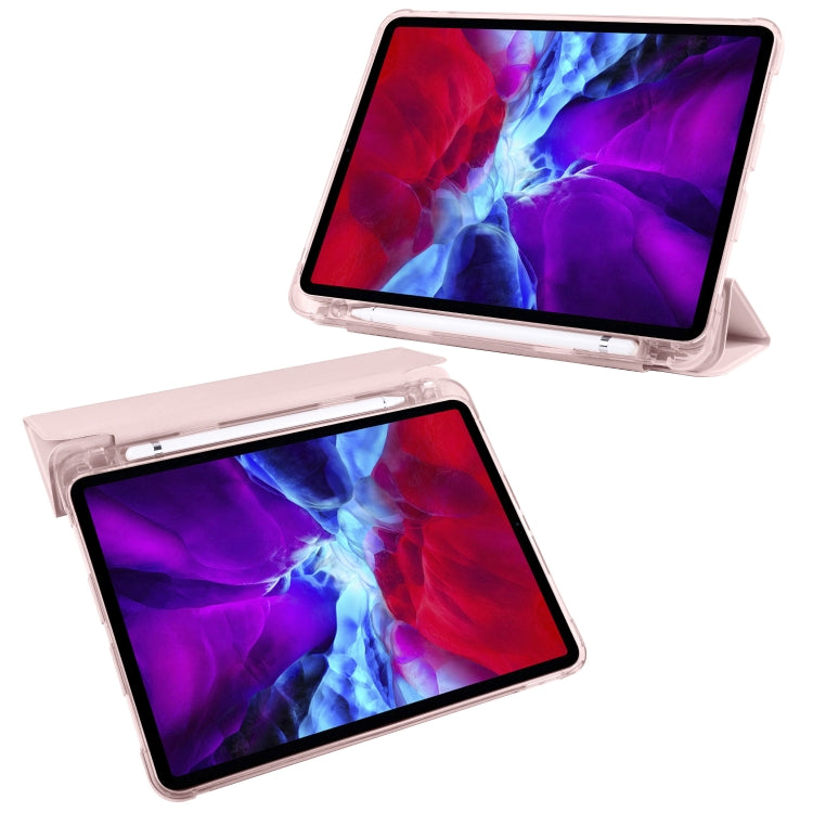 For iPad Pro 11 (2020) / iPad Pro 11(2018) 3-folding Horizontal Flip PU Leather + Shockproof TPU Tablet Case with Holder & Pen Slot