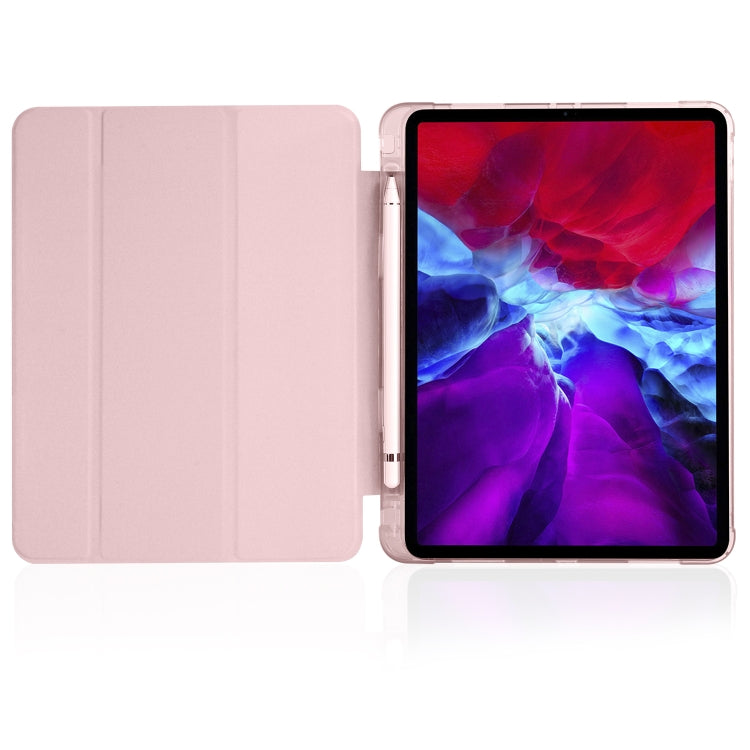 For iPad Pro 11 (2020) / iPad Pro 11(2018) 3-folding Horizontal Flip PU Leather + Shockproof TPU Tablet Case with Holder & Pen Slot