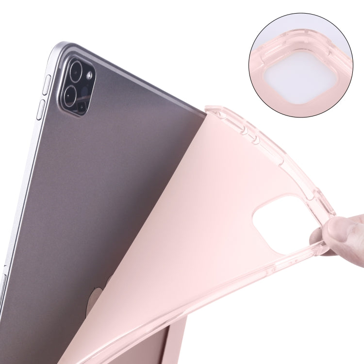 For iPad Pro 11 (2020) / iPad Pro 11(2018) 3-folding Horizontal Flip PU Leather + Shockproof TPU Tablet Case with Holder & Pen Slot