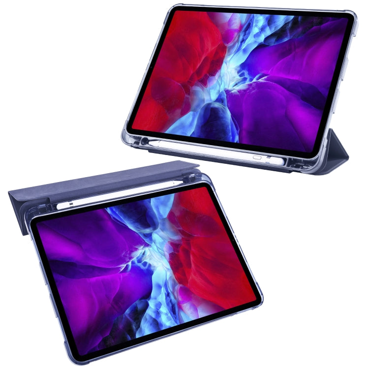 For iPad Pro 11 (2020) / iPad Pro 11(2018) 3-folding Horizontal Flip PU Leather + Shockproof TPU Tablet Case with Holder & Pen Slot