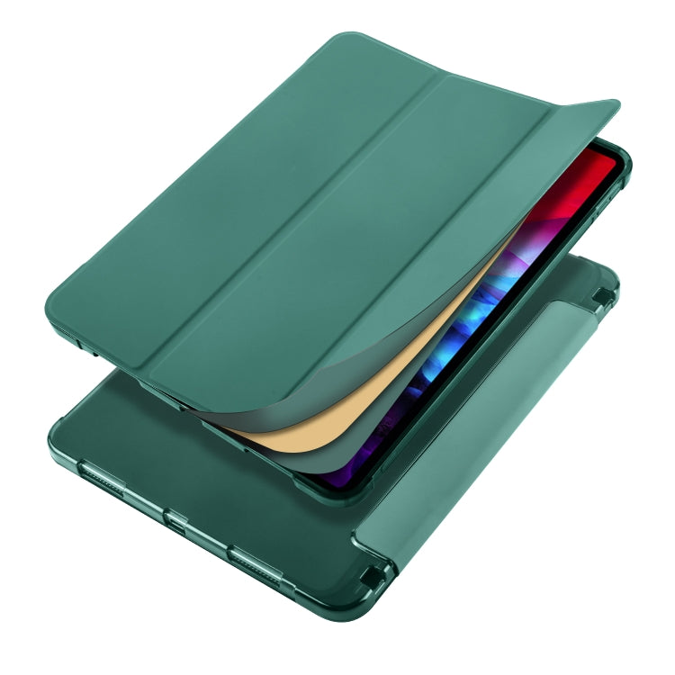 For iPad Pro 11 (2020) / iPad Pro 11(2018) 3-folding Horizontal Flip PU Leather + Shockproof TPU Tablet Case with Holder & Pen Slot