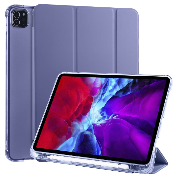 For iPad Pro 11 (2020) / iPad Pro 11(2018) 3-folding Horizontal Flip PU Leather + Shockproof TPU Tablet Case with Holder & Pen Slot