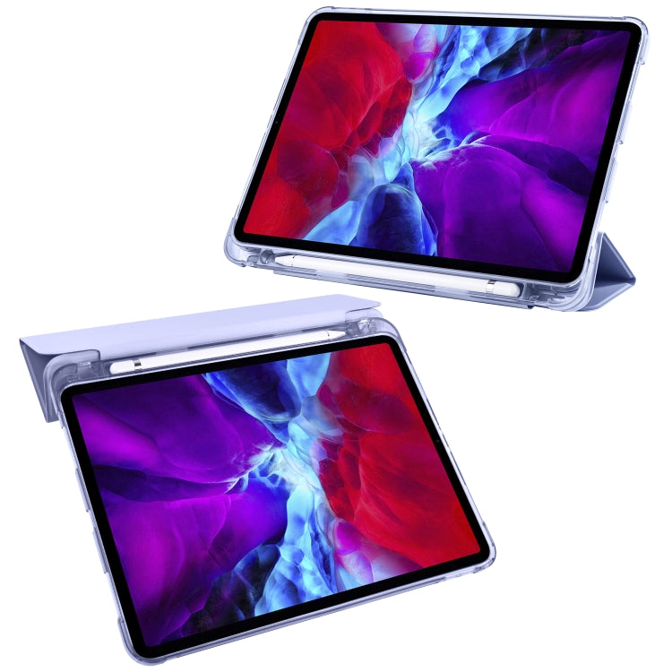 For iPad Pro 11 (2020) / iPad Pro 11(2018) 3-folding Horizontal Flip PU Leather + Shockproof TPU Tablet Case with Holder & Pen Slot