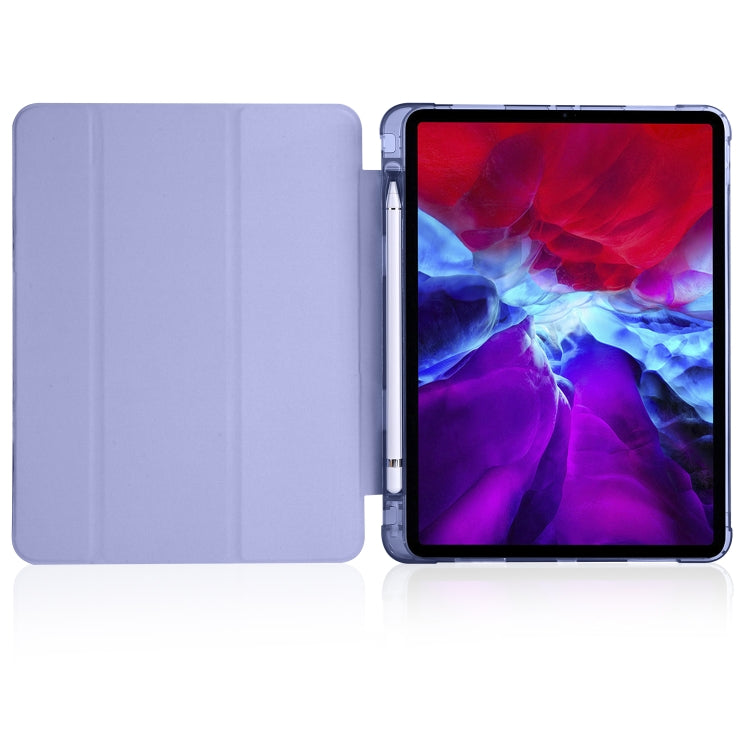 For iPad Pro 11 (2020) / iPad Pro 11(2018) 3-folding Horizontal Flip PU Leather + Shockproof TPU Tablet Case with Holder & Pen Slot