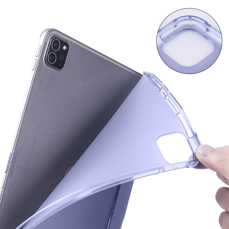 For iPad Pro 11 (2020) / iPad Pro 11(2018) 3-folding Horizontal Flip PU Leather + Shockproof TPU Tablet Case with Holder & Pen Slot