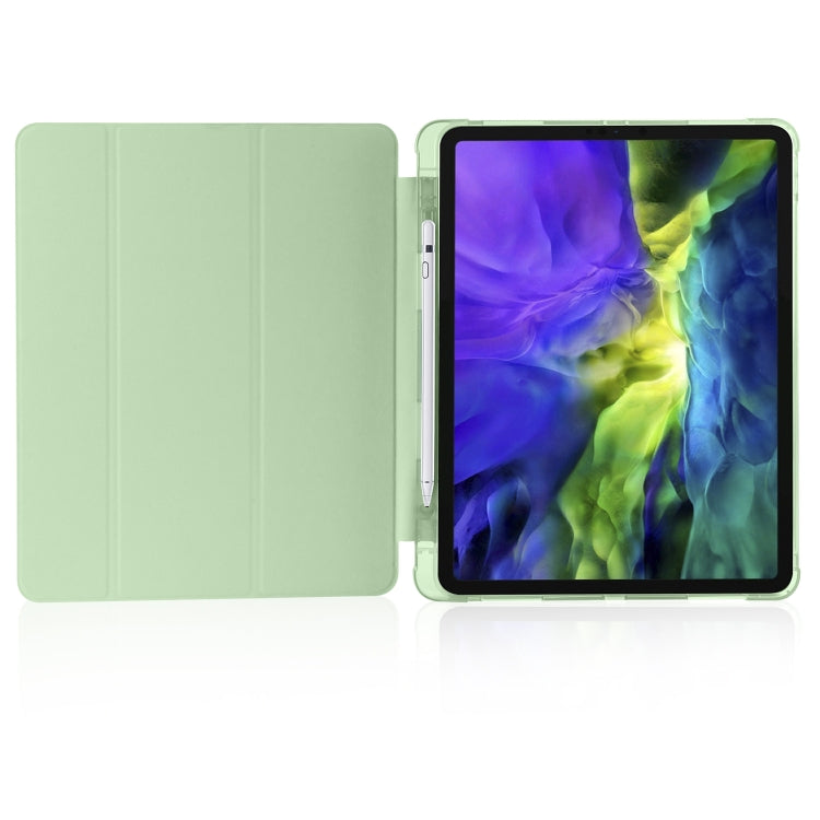For iPad Pro 12.9 (2020) / iPad Pro 12.9(2018) 3-folding Horizontal Flip PU Leather + Shockproof TPU Tablet Case with Holder & Pen Slot