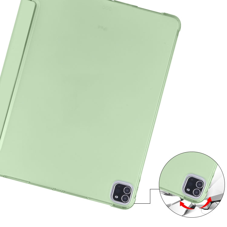 For iPad Pro 12.9 (2020) / iPad Pro 12.9(2018) 3-folding Horizontal Flip PU Leather + Shockproof TPU Tablet Case with Holder & Pen Slot