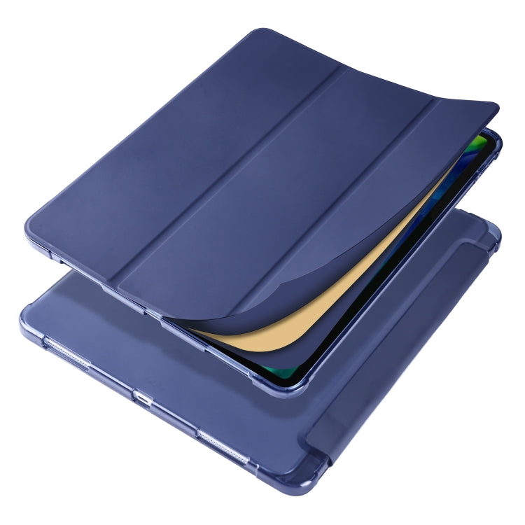 For iPad Pro 12.9 (2020) / iPad Pro 12.9(2018) 3-folding Horizontal Flip PU Leather + Shockproof TPU Tablet Case with Holder & Pen Slot