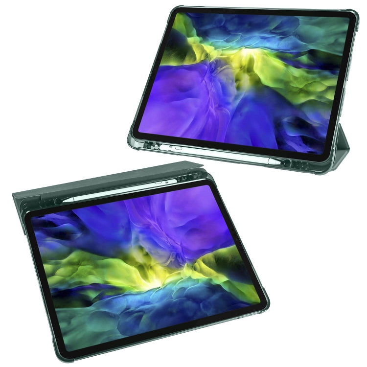 For iPad Pro 12.9 (2020) / iPad Pro 12.9(2018) 3-folding Horizontal Flip PU Leather + Shockproof TPU Tablet Case with Holder & Pen Slot