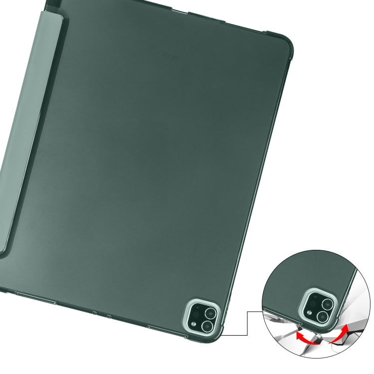 For iPad Pro 12.9 (2020) / iPad Pro 12.9(2018) 3-folding Horizontal Flip PU Leather + Shockproof TPU Tablet Case with Holder & Pen Slot