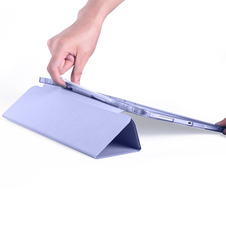 For iPad Pro 12.9 (2020) / iPad Pro 12.9(2018) 3-folding Horizontal Flip PU Leather + Shockproof TPU Tablet Case with Holder & Pen Slot
