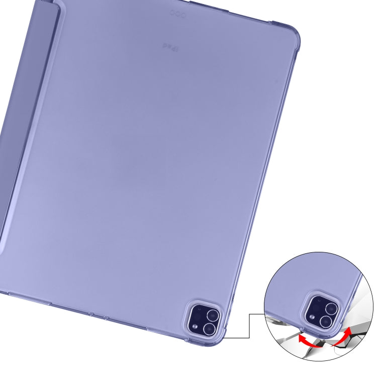 For iPad Pro 12.9 (2020) / iPad Pro 12.9(2018) 3-folding Horizontal Flip PU Leather + Shockproof TPU Tablet Case with Holder & Pen Slot