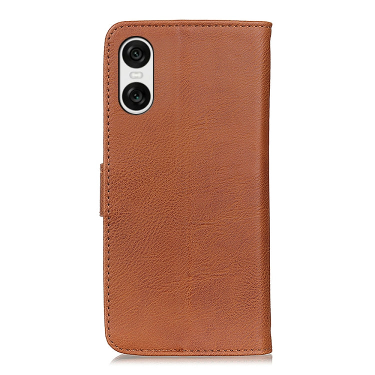 For Sony Xperia 10 VI KHAZNEH Cowhide Texture Horizontal Flip Leather Phone Case