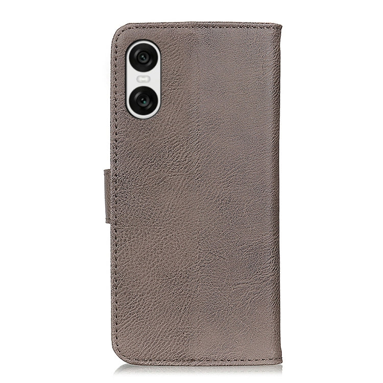 For Sony Xperia 10 VI KHAZNEH Cowhide Texture Horizontal Flip Leather Phone Case