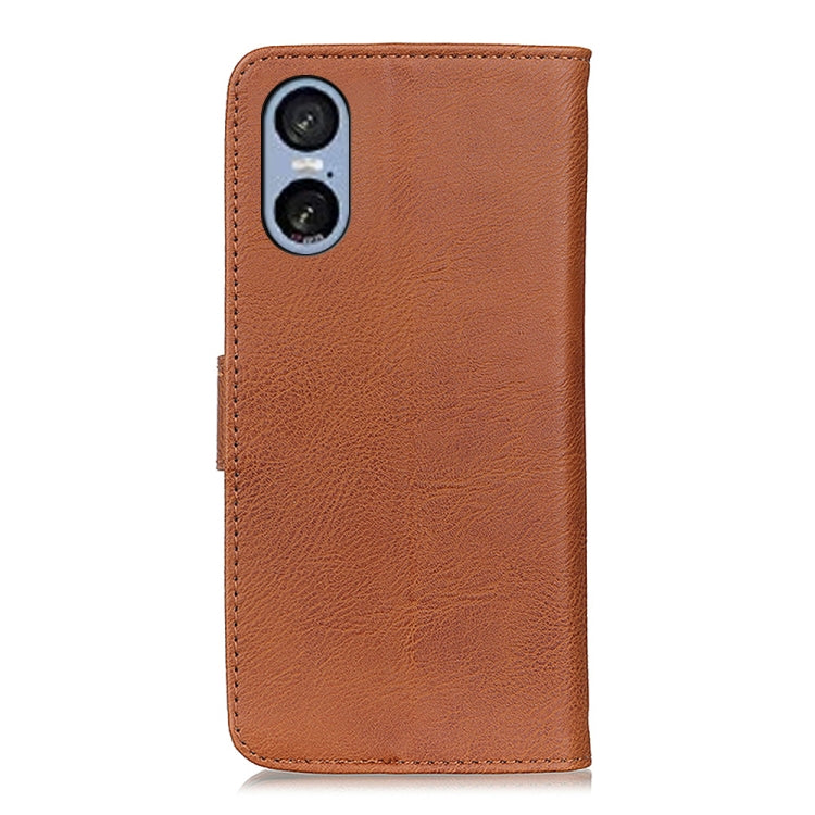For Sony Xperia 5 VI KHAZNEH Cowhide Texture Horizontal Flip Leather Phone Case