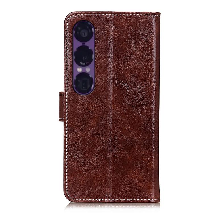 For Sony Xperia 1 VII Retro Crazy Horse Texture Horizontal Flip Leather Phone Case