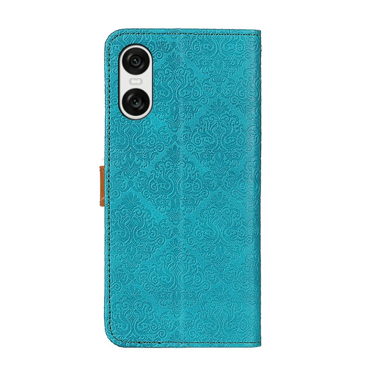 For Sony Xperia 10 VI European Floral Embossed Leather Phone Case