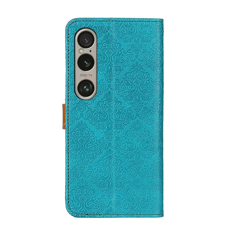 For Sony Xperia 1 VI European Floral Embossed Leather Phone Case