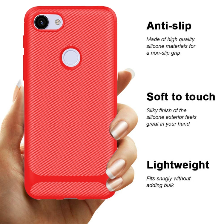 For Motorola Moto E6 Play Carbon Fiber Texture Shockproof TPU Protective Case