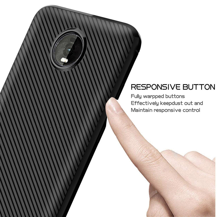 For Motorola Moto Z4 Play / Z4 Carbon Fiber Texture Shockproof TPU Protective Case