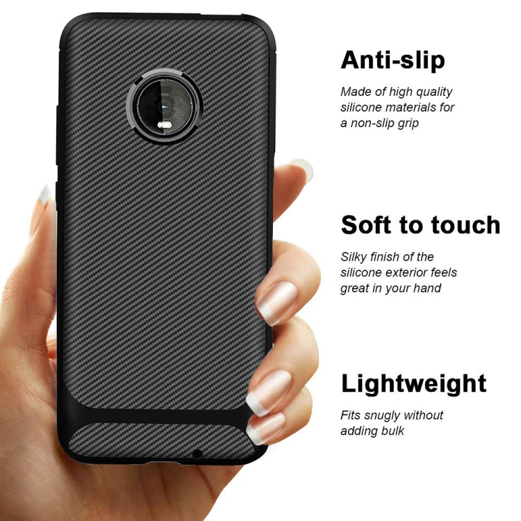 For Motorola Moto Z4 Play / Z4 Carbon Fiber Texture Shockproof TPU Protective Case