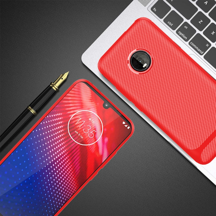 For Motorola Moto Z4 Play / Z4 Carbon Fiber Texture Shockproof TPU Protective Case