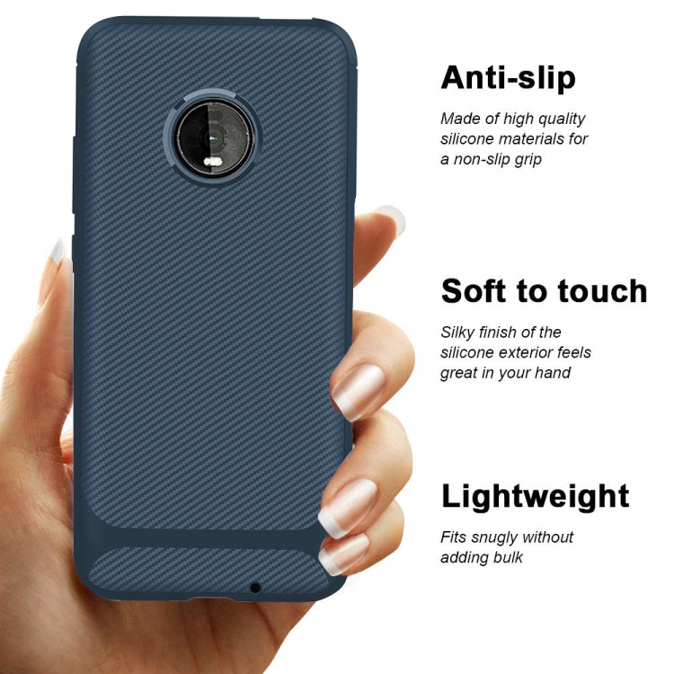For Motorola Moto Z4 Play / Z4 Carbon Fiber Texture Shockproof TPU Protective Case