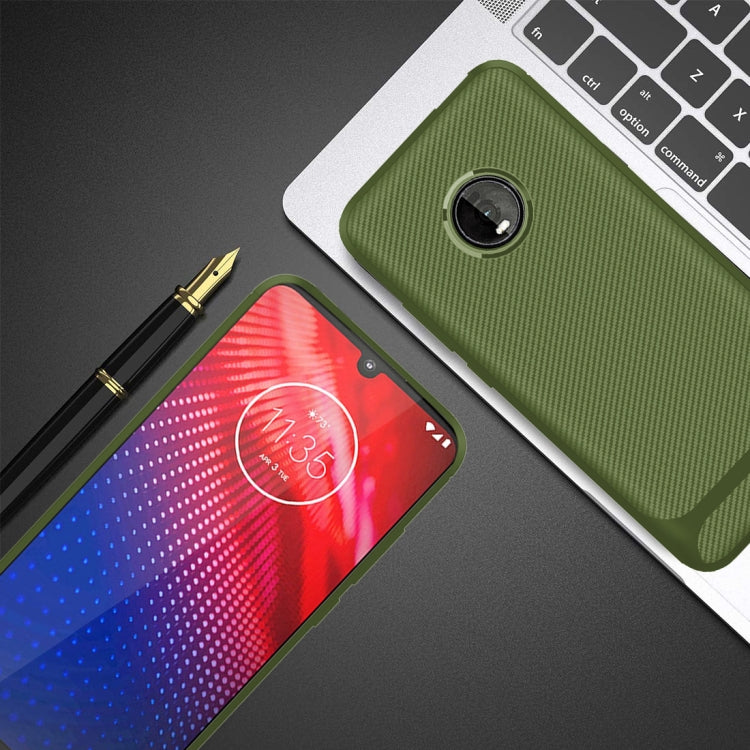 For Motorola Moto Z4 Play / Z4 Carbon Fiber Texture Shockproof TPU Protective Case