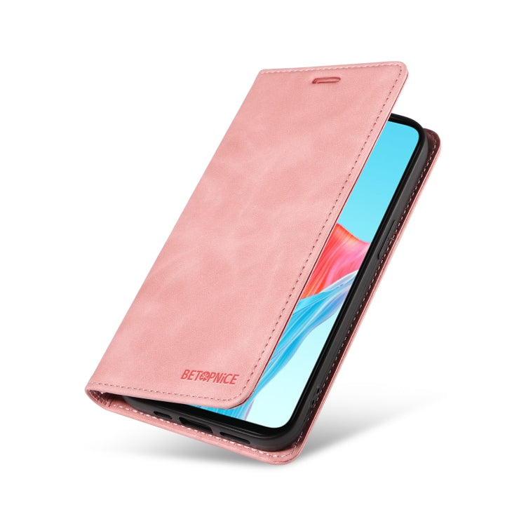 For OPPO A58 4G BETOPNICE Suction Anti-theft Leather Phone Case