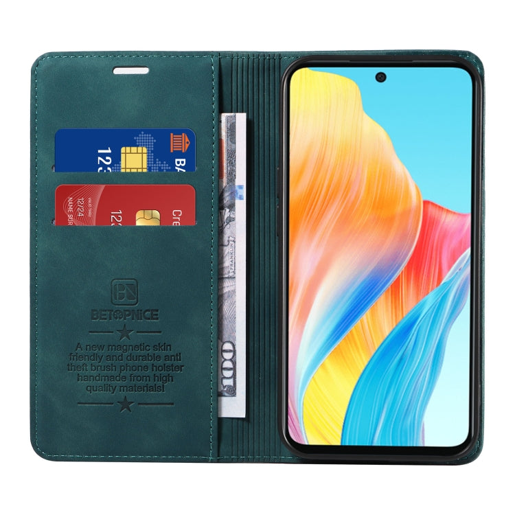 For OPPO A58 4G BETOPNICE Suction Anti-theft Leather Phone Case