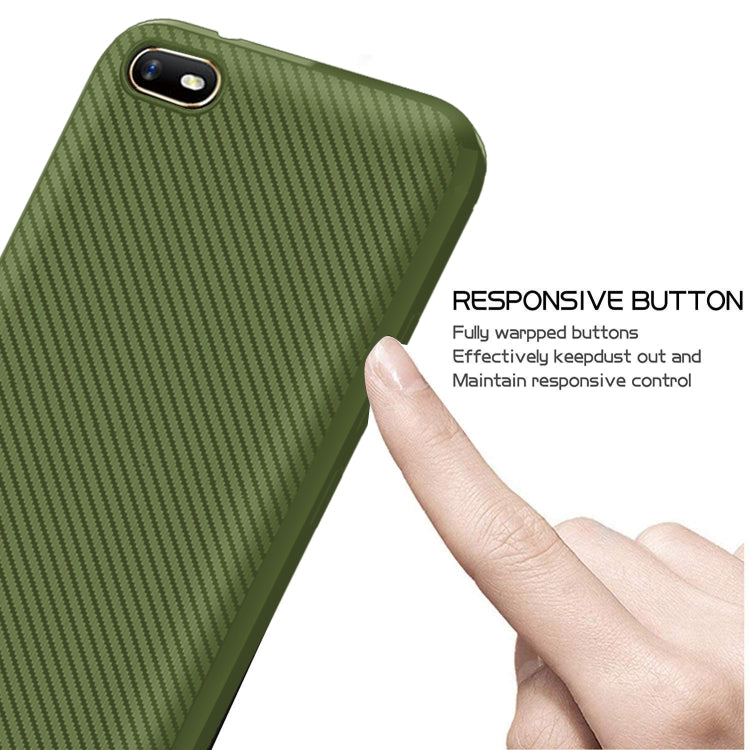 For OPPO A1k / Realme C2 Carbon Fiber Texture Shockproof TPU Protective Case
