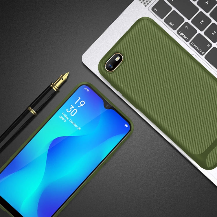 For OPPO A1k / Realme C2 Carbon Fiber Texture Shockproof TPU Protective Case