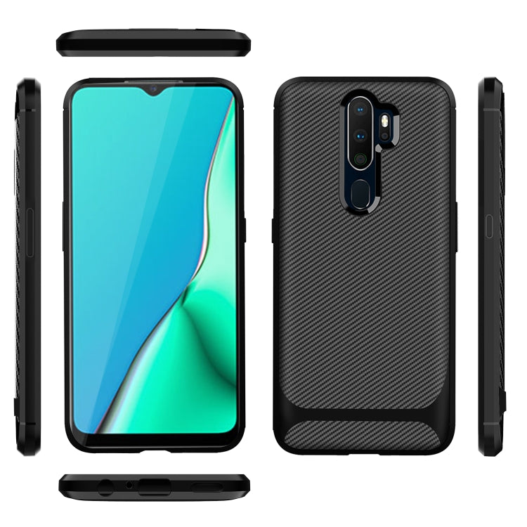 For OPPO A11X / A11 Carbon Fiber Texture Shockproof TPU Protective Case