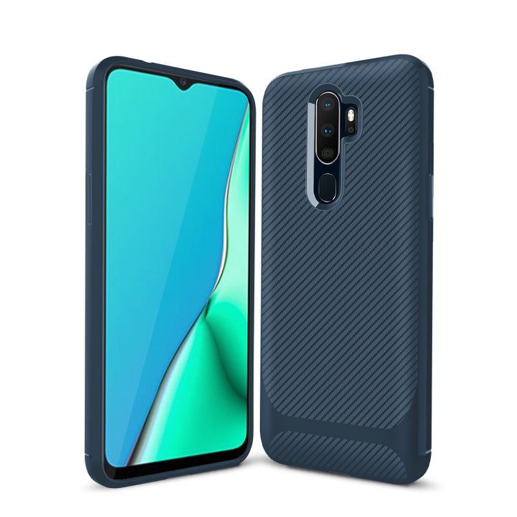 For OPPO A11X / A11 Carbon Fiber Texture Shockproof TPU Protective Case
