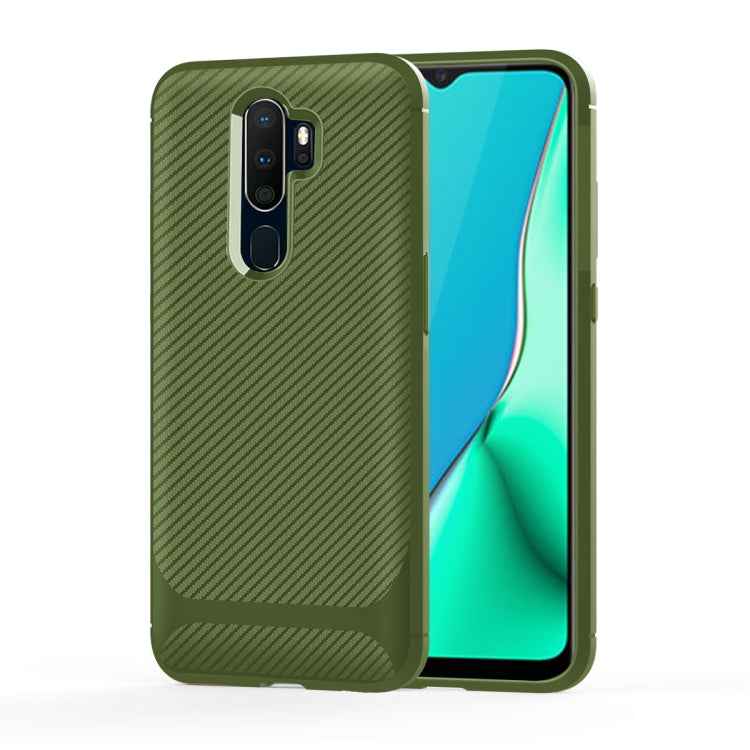 For OPPO A11X / A11 Carbon Fiber Texture Shockproof TPU Protective Case
