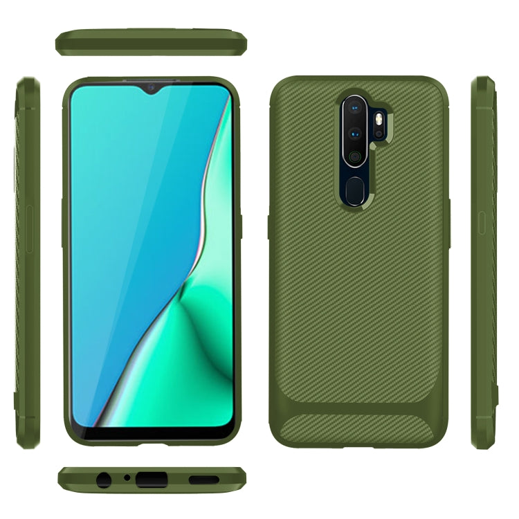 For OPPO A11X / A11 Carbon Fiber Texture Shockproof TPU Protective Case