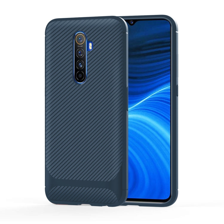 For OPPO Realme X2 Pro / Reno Ace Carbon Fiber Texture Shockproof TPU Protective Case