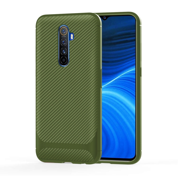 For OPPO Realme X2 Pro / Reno Ace Carbon Fiber Texture Shockproof TPU Protective Case