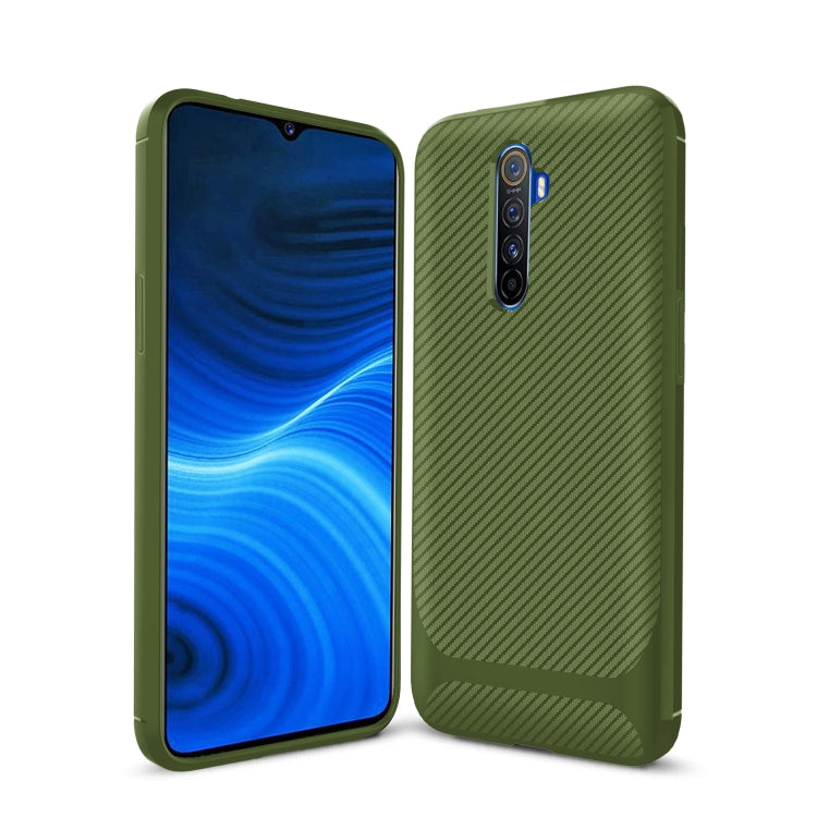 For OPPO Realme X2 Pro / Reno Ace Carbon Fiber Texture Shockproof TPU Protective Case